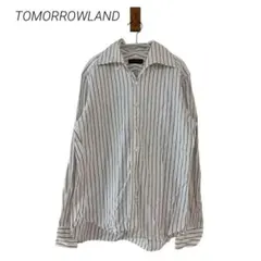 0056 トゥモローランドTOMORROWLAND長袖ブラウスストライプ日本製のサムネイル