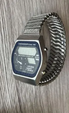 シチズン　アナデジ　クロノグラフ　デュアルタイム