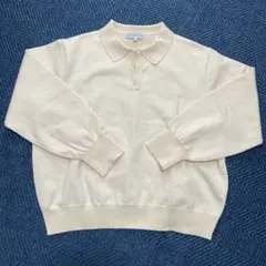 【美品】SEASON REASON アイボリー ポロシャツニット L