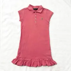 RALPH LAUREN 120 ポロワンピース コーラルピンク