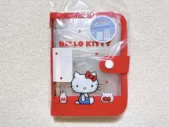 【ハローキティ ペタコレシールバインダー】大人気キャラクター レッド レトロ柄のサムネイル
