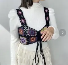 SANSeLF ハイネックシャギーニットトップス 白 サンセルフ