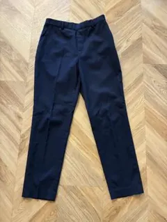 UNIQLO フロントタックテーパードパンツネイビー M