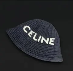 セリーヌ クロシェハット ニット バケットハット ロゴ ビーニー