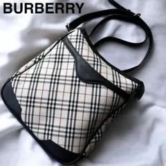 ✨希少✨バーバリー　ショルダーバッグ ノバチェック キャンバス レザー 人気