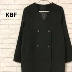 KBF ケービーエフ ノーカラーチェスターコート ダークグリーン フリーサイズ