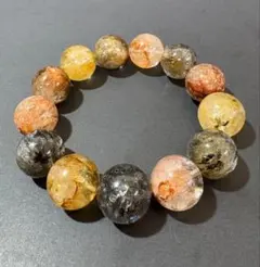 カラフルルチルクォーツ ブレスレット 13mm 内径17cm ミックスルチル カラフルルチルクォーツ ブレスレット 13mm 内径17cm ミックスルチル