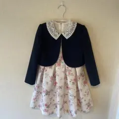 プティマインガールズ ボレロ＆ワンピース 花柄130cm