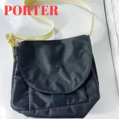 【美品】PORTER ポーター　ブラック ショルダーバッグ