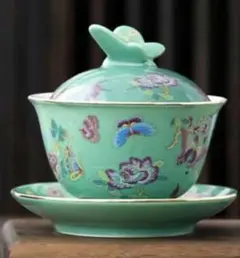 景徳鎮 陶泥荷塘清韻三才蓋碗 茶碗 煎茶器 新品未使用 - メルカリ