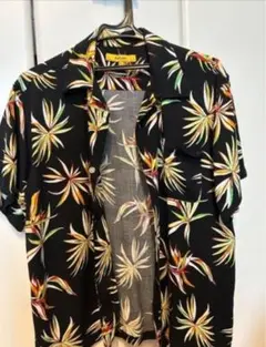 カラフル葉柄 半袖シャツ Lサイズ