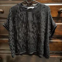 niko and… ニコアンドフリフリフレンチプルオーバーshort ブラック