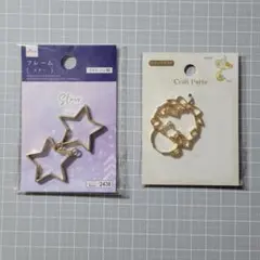 レジン用フレーム スター・空枠 ゆらゆらねこ 2点セット
