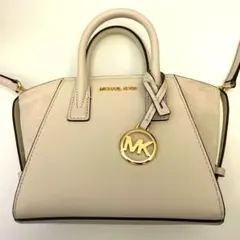 【未使用品】マイケルコース AVRIL 2way レザー ショルダーバッグ 白のサムネイル