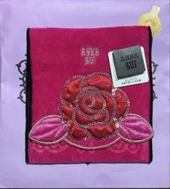 ANNA SUI バラ刺繍　タオルハンカチポーチのサムネイル
