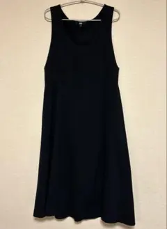 ユニクロ　ブラッシュドジャージージャンパースカート　ネイビー　Sサイズ