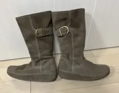 fitflop サイドジップ 本革 スエードロングブーツ サイズ 24.5cm
