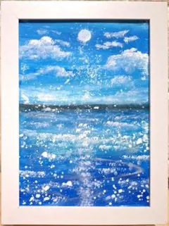 新品未使用 ビーチ風景 円形 アクリル画 2025年最新】アクリル画 海の人気アイテム - メルカリ