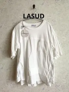 ヤマダヤ LASUD 半袖 デザインTシャツカットソー フレアヘムのサムネイル