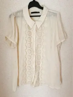 【Heather アイボリー 半袖シャツ】