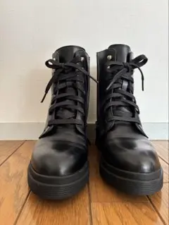 COLE HAAN レースアップブーツ ブラック　23.5cmのサムネイル