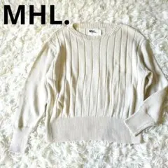 MHL.CORD YARN COTTON ニットプルオーバー　定価2万円