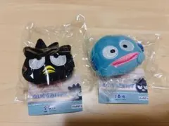 はぴだんぶい　つかまりぬいぐるみバッジ （バットばつ丸、ハンギョドン）