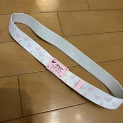 Armani キッズベルト Golden Style ホワイト・ピンク