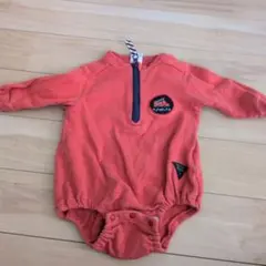 futafuta オレンジ ジッパー付きロンパース 70