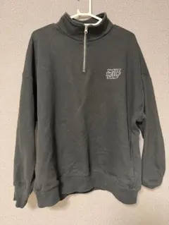 WEGO ハーフジップ スウェット ブラック