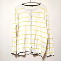eur3　ボーダーカーディガン　イエロー