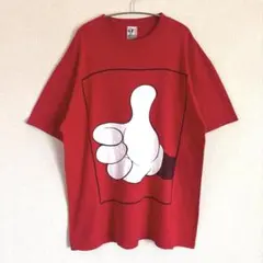 Disney　両面プリントTシャツ　90sビンテージ　ミッキー　いいね　XL