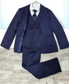 ピース　スーツ　6点セット 160 卒業　ネイビー　結婚式