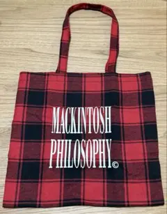 リー　付録　マッキントッシュ フィロソフィー　チェック柄トートバッグ