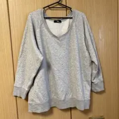 SMILE LAND グレー Vネック スウェット 6L