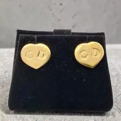 Dior ディオール ピアス ハート CDロゴ ゴールド ヴィンテージ