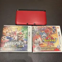 Nintendo 3DS LL レッド 本体 ソフト2本付き
