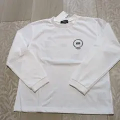 新品☆コムサイズム　白　サークルプリント長袖Tシャツ130㎝