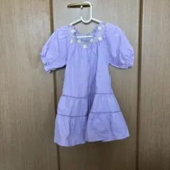 petit main プティマイン ワンピース 紫