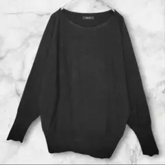コムサイズム ブラック 長袖ニット ドルマンスリーブ カジュアル M