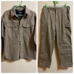 EVENRIVER ワークパンツ　ワークシャツ 長袖 作業着　作業服