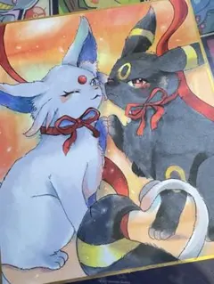 ハンドタオル Eevee Collection ブラッキー エーフィ 2枚セット - メルカリ