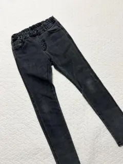 branshes グレーデニム裏起毛スリムフィットパンツ