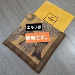 美品 中古 FENDI シルクコットン大型 ハンカチーフ スカーフ - メルカリ