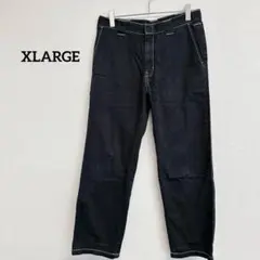 XLARGE エクストララージ 黒 34インチ コットン100％ ストレート