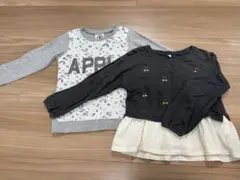 長袖カットソー 2枚セット　まとめ売り　グレー、ダークグレー