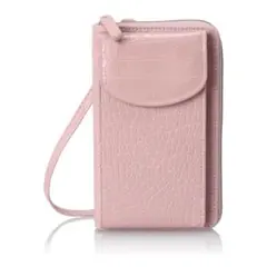 訳あり！　スマホショルダー バッグ クロコ　お財布スマホショルダー