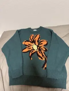 SENSE OF PLACE ポップアートフラワージャガードセーター