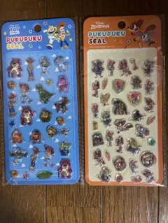 【新品✨】Disney ズートピア トイストーリーぷくぷくシール 2枚