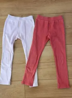キッズ　長ズボン　ストレッチパンツ　ピンク　赤　120cm 2点セット